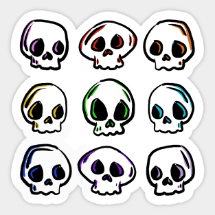 Cute skulls Sticker